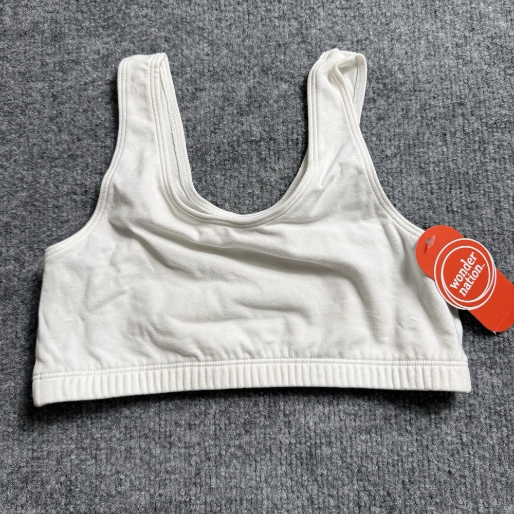 Wonder Nation Girls Set Of Two Training Bras Sports Crop Top Comfort Stretch NWT